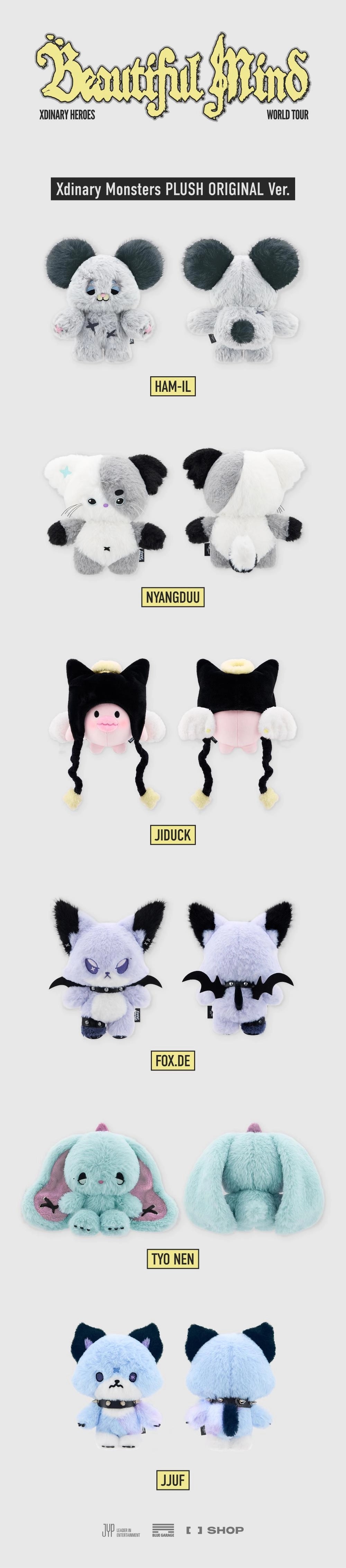 XDINARY HEROES - XDINARY MONSTERS PLUSH ORIGINAL VER. - BEAUTIFUL MIND