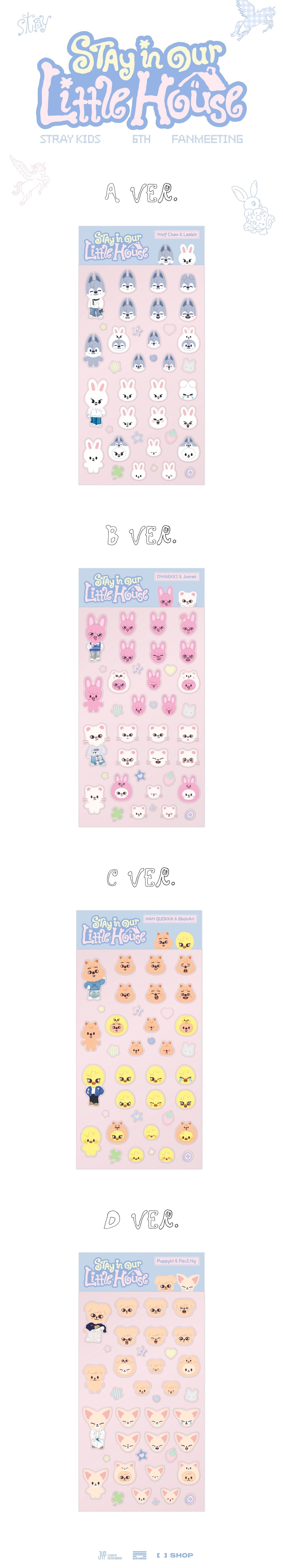 STRAY KIDS - 6TH FANMEETING [STAY IN OUR LITTLE HOUSE] SKZOO 3D STICKER OFFICIAL MD