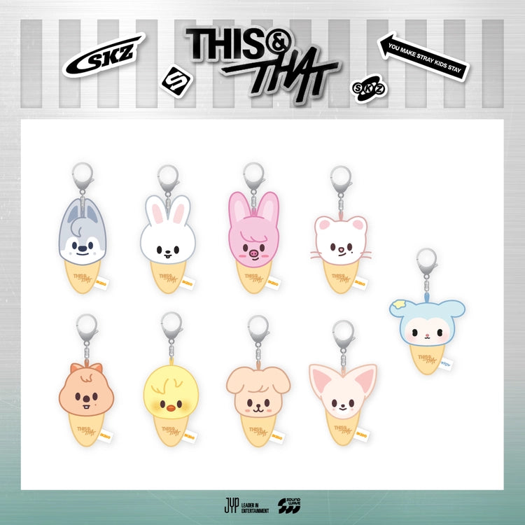 STRAY KIDS - [THIS & THAT] POP-UP MD PLUSH KEYRING ICECREAM Ver. (WEEK 1)