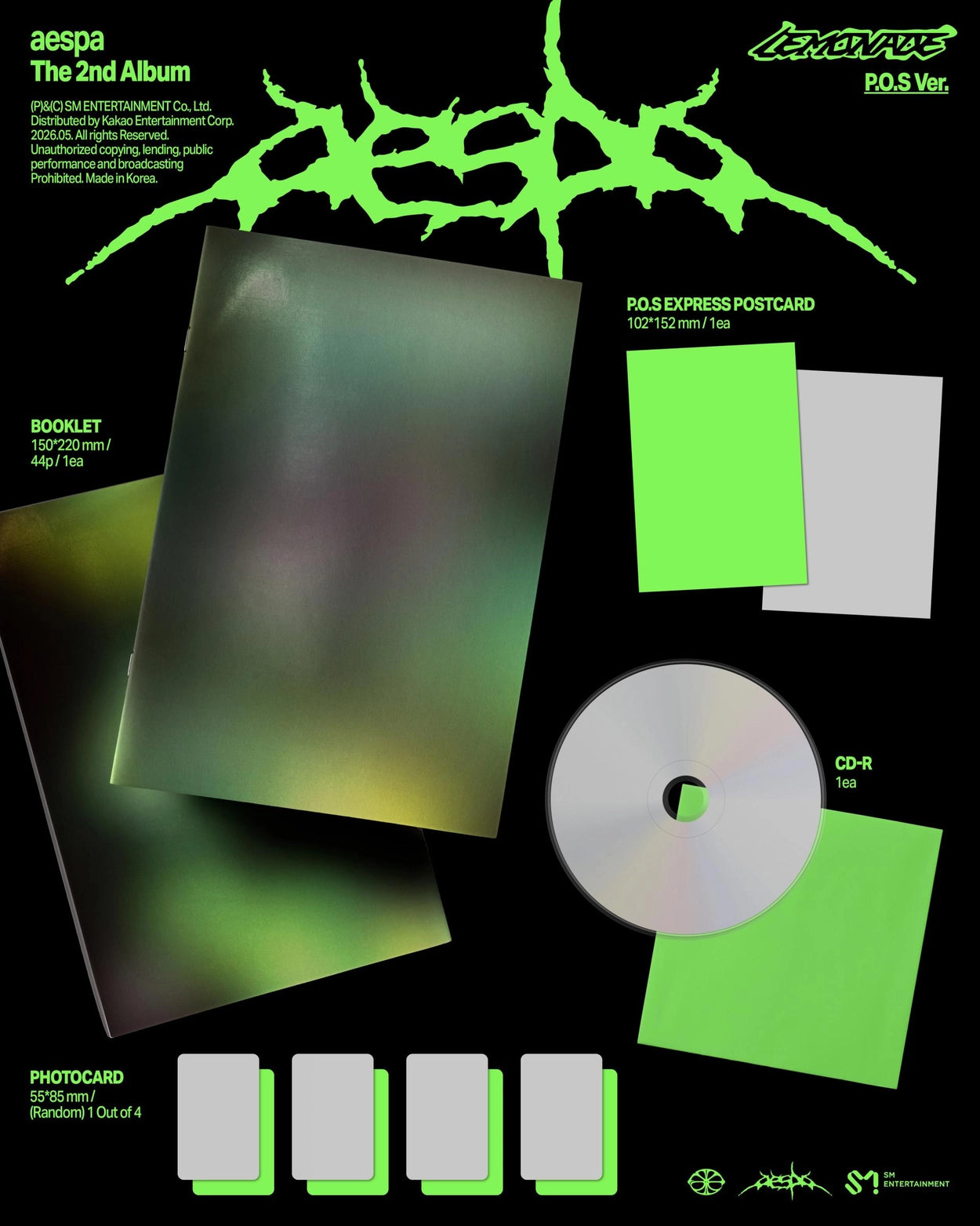 AESPA 2ND ALBUM - LEMONADE (P.O.S VER.)