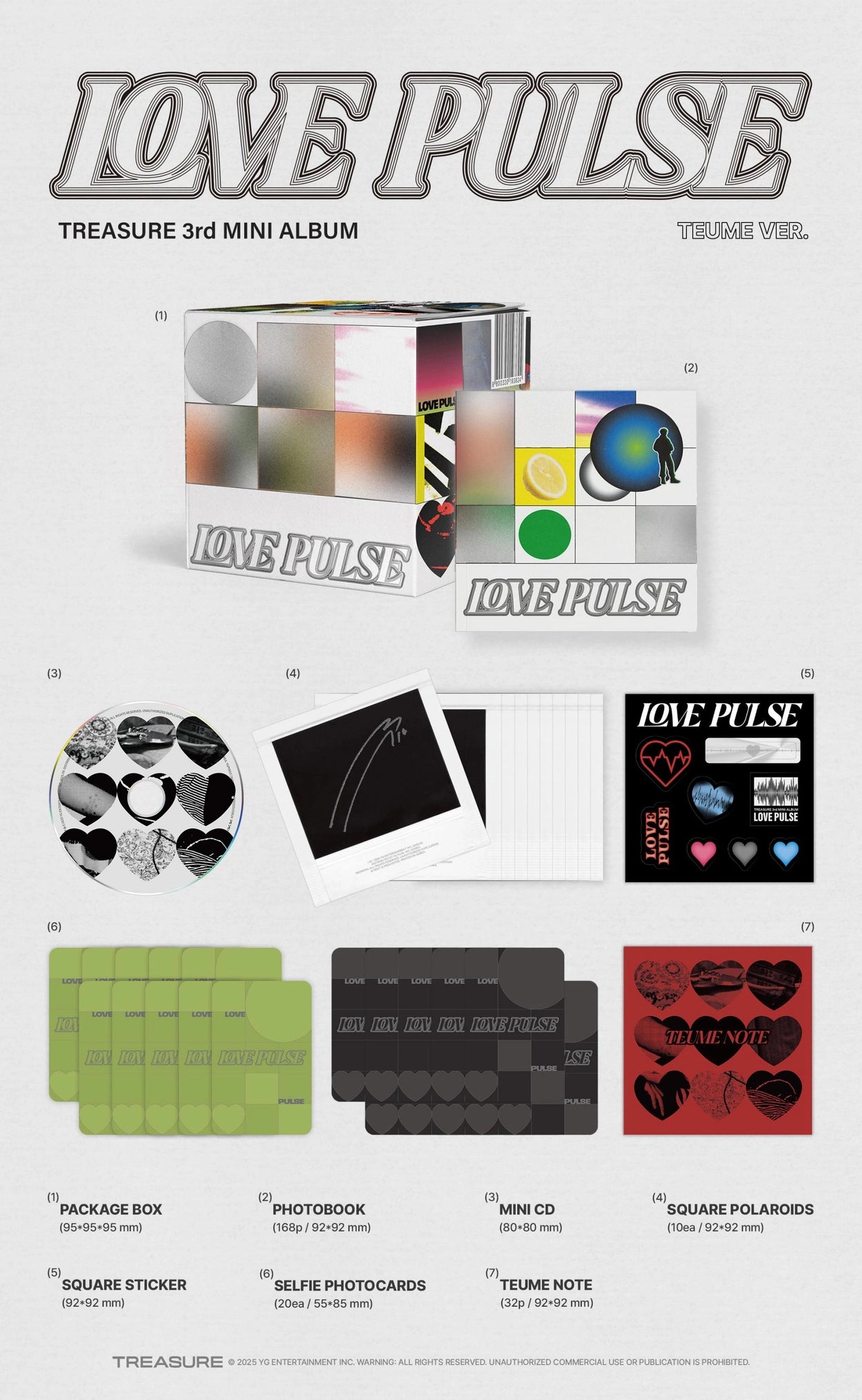 TREASURE 3RD MINI ALBUM - LOVE PULSE (TEUME VER.)