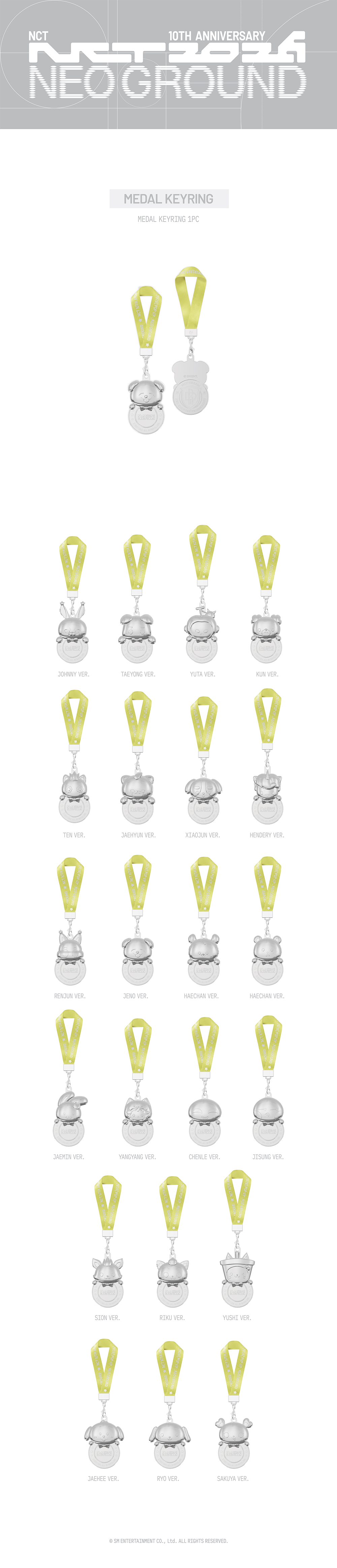 NCT - [NCT 10TH ANNIVERSARY [NCT 2026] POP UP : NEO GROUND MD] MEDAL KEY RING