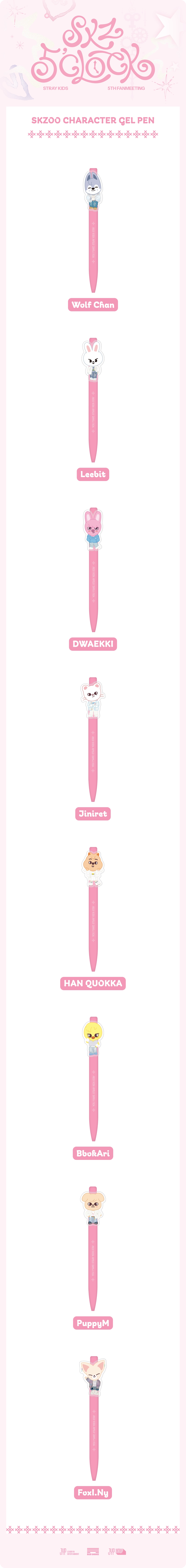 Stray Kids - [SKZ 5'CLOCK] OFFICIAL MD SKZOO CHARACTER GEL PEN