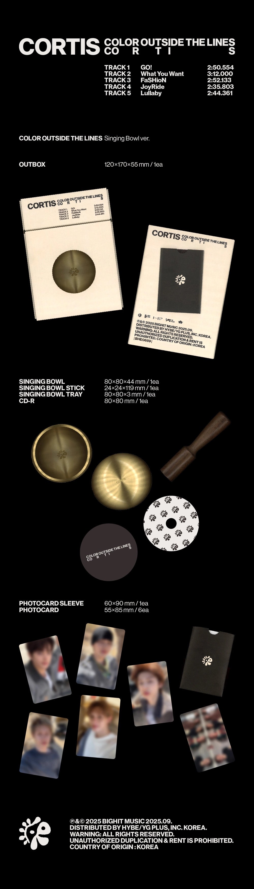 CORTIS THE 1ST EP - COLOR OUTSIDE THE LINES (SINGING BOWL VER.)