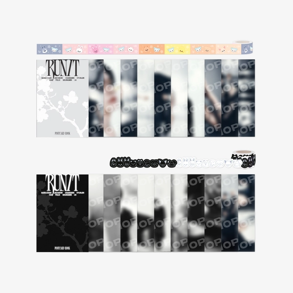 STRAY KIDS - [RUN IT SEOUL] POSTCARD BOOK & ROLL STICKER SET