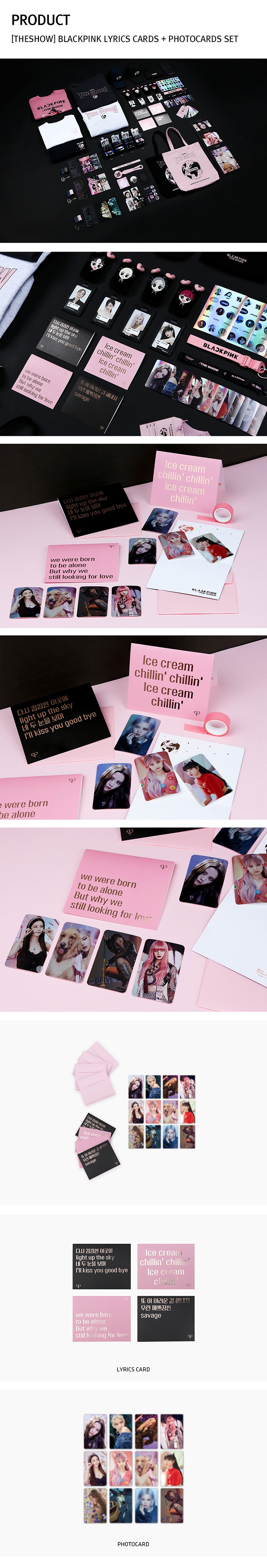BLACKPINK THE SHOW - LYRICS CARDS + PHOTOCARDS SET OFFICIAL MD