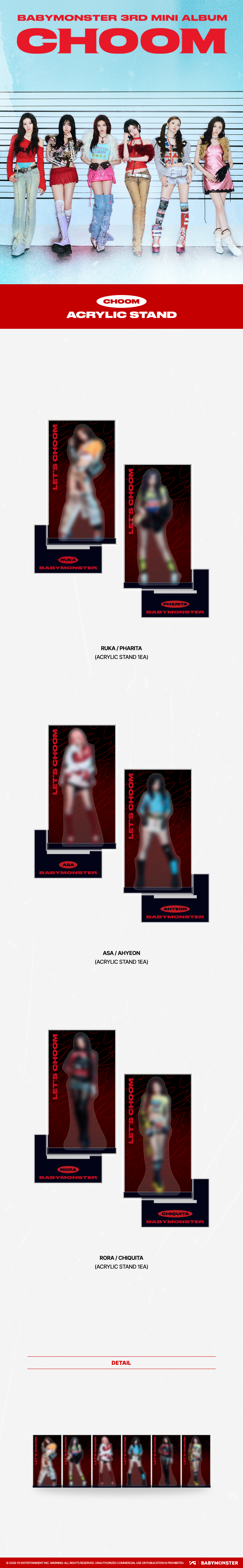 BABYMONSTER - [CHOOM] BABYMONSTER ACRYLIC STAND OFFICIAL MD
