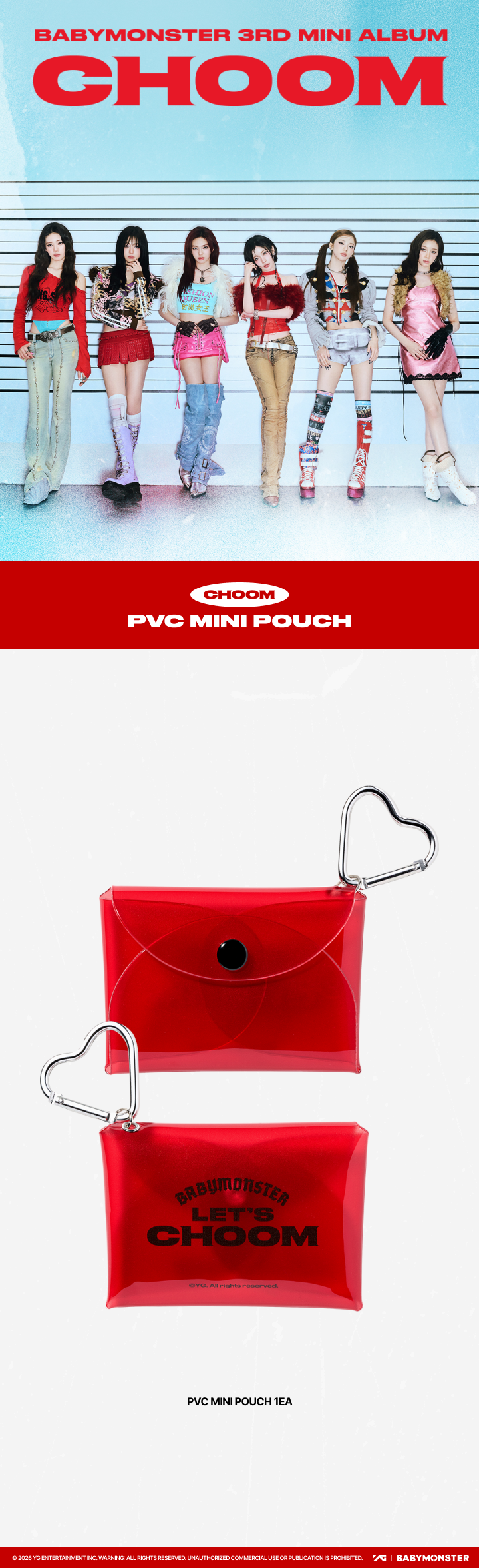 BABYMONSTER - [CHOOM] BABYMONSTER PVC MINI POUCH OFFICIAL MD