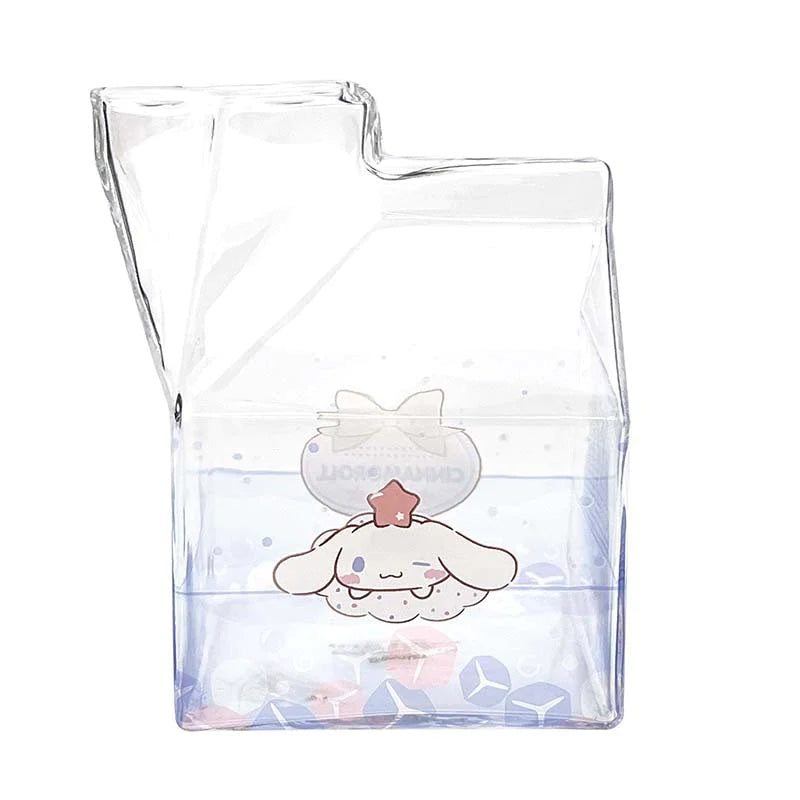 SANRIO© Milk Carton Glass Cup (Thailand Edition)