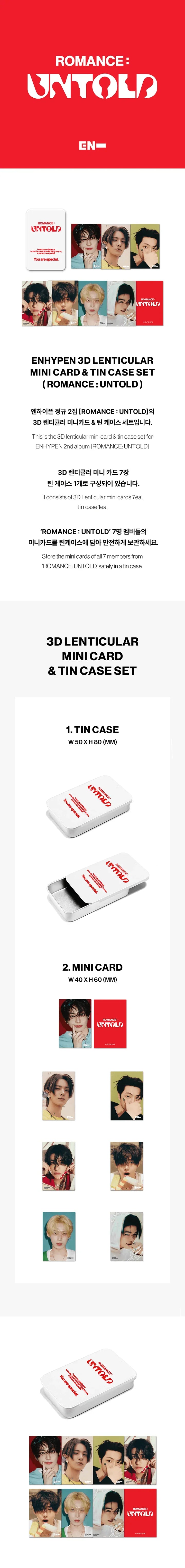 ENHYPEN - [ROMANCE : UNTOLD] MD LENTICULAR TINCASE