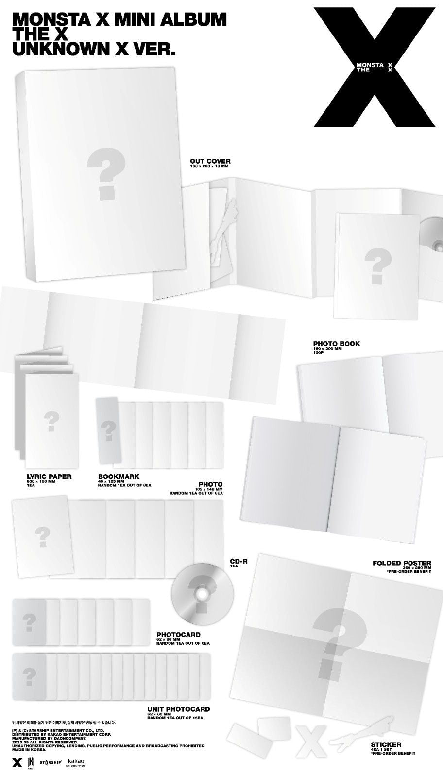 MONSTA X 13TH MINI ALBUM - THE X