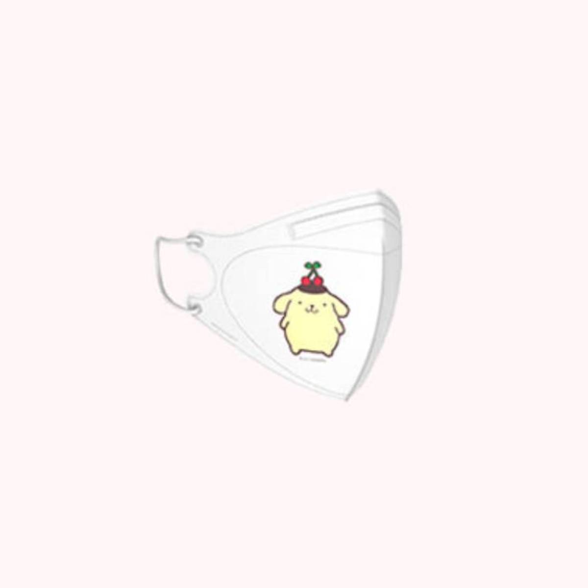 SANRIO© Pompompurin Cherry White Kid 3D Mask 5-pack (Korean Edition)