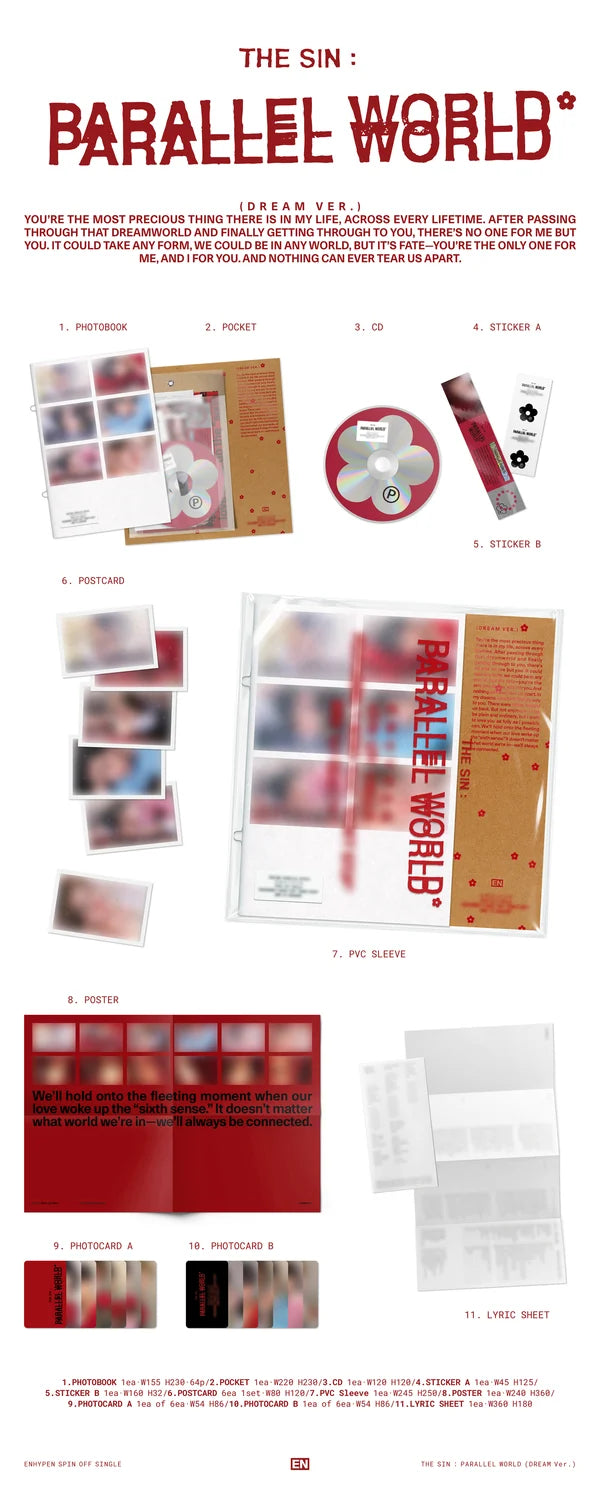 ENHYPEN 1ST SINGLE ALBUM - [THE SIN: PARALLEL WORLD]