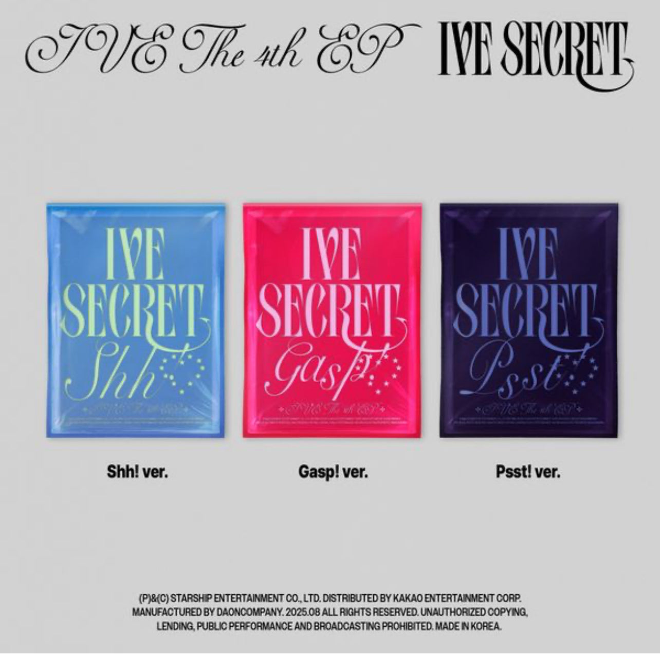 IVE 4TH MINI ALBUM - IVE SECRET