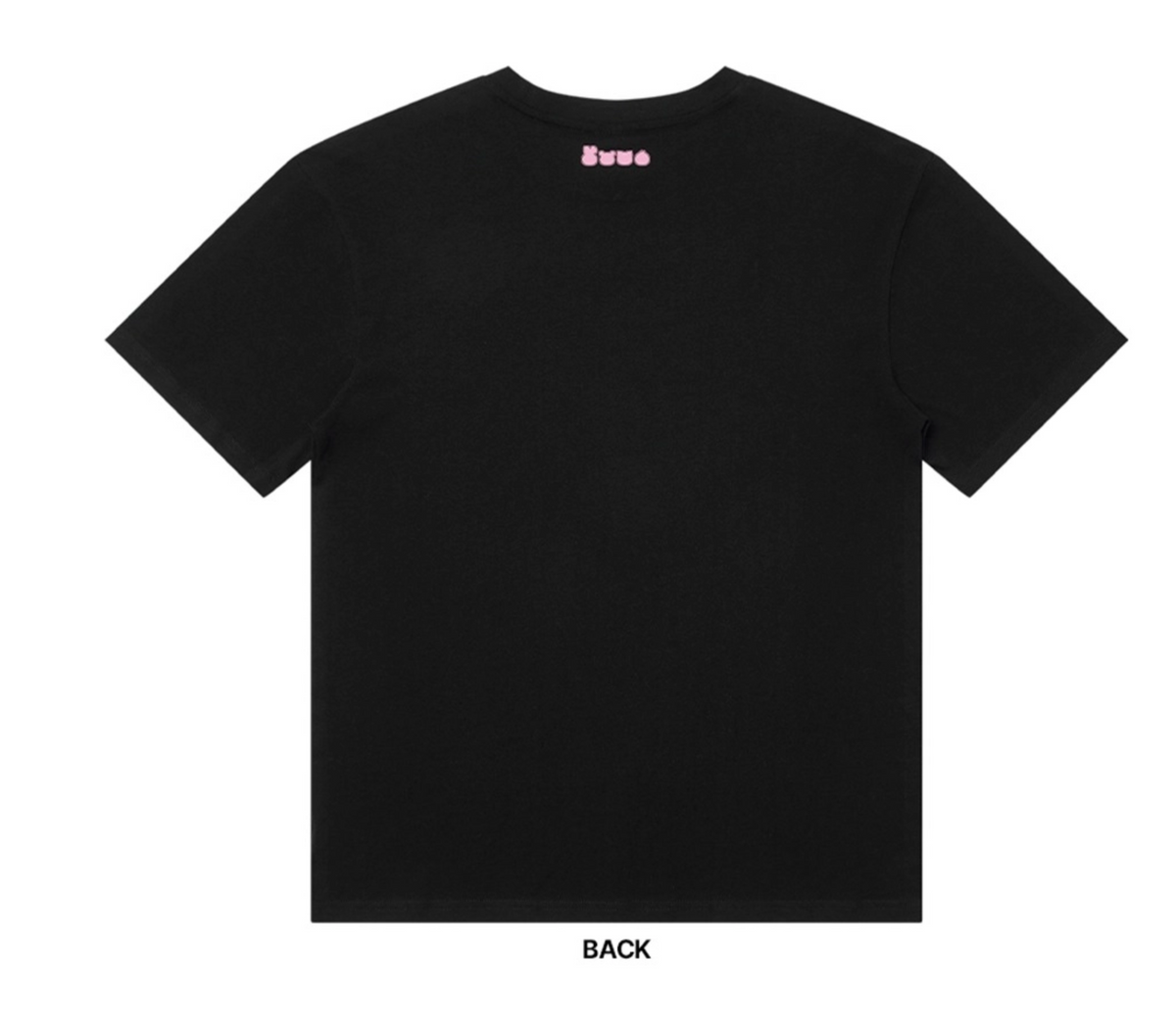 BLACKPINK X TAMAGOTCHI [TAMAGOTCHI] OFFICIAL MD BLACKPINK PINK GALAXY T-SHIRT_BLACK