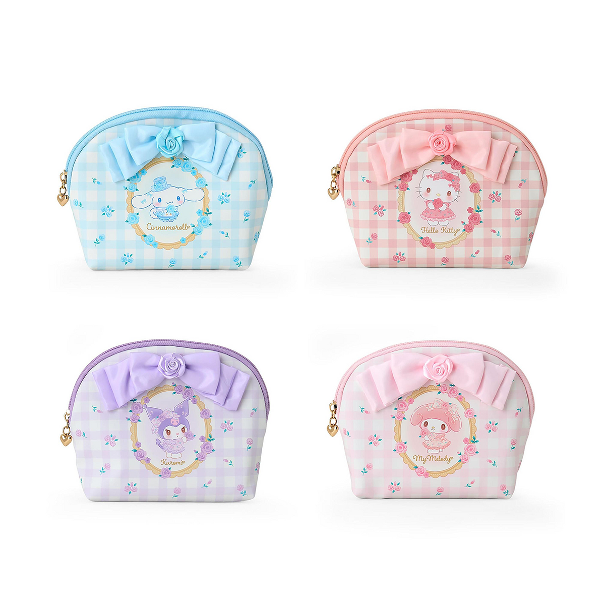 SANRIO© Plaid Rose Pouch (Japan Limited Edition)