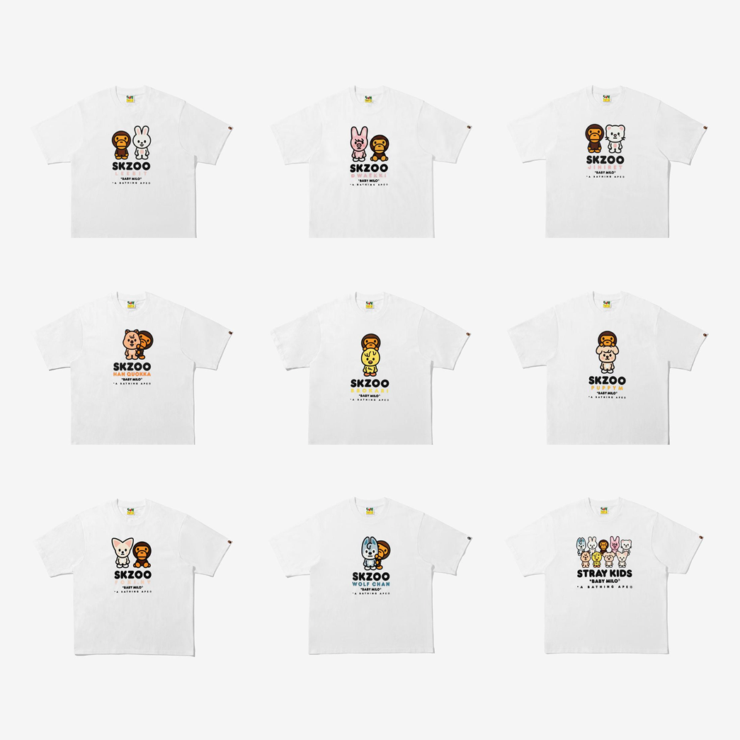 BAPE X STRAY KIDS BABY MILO TEE M