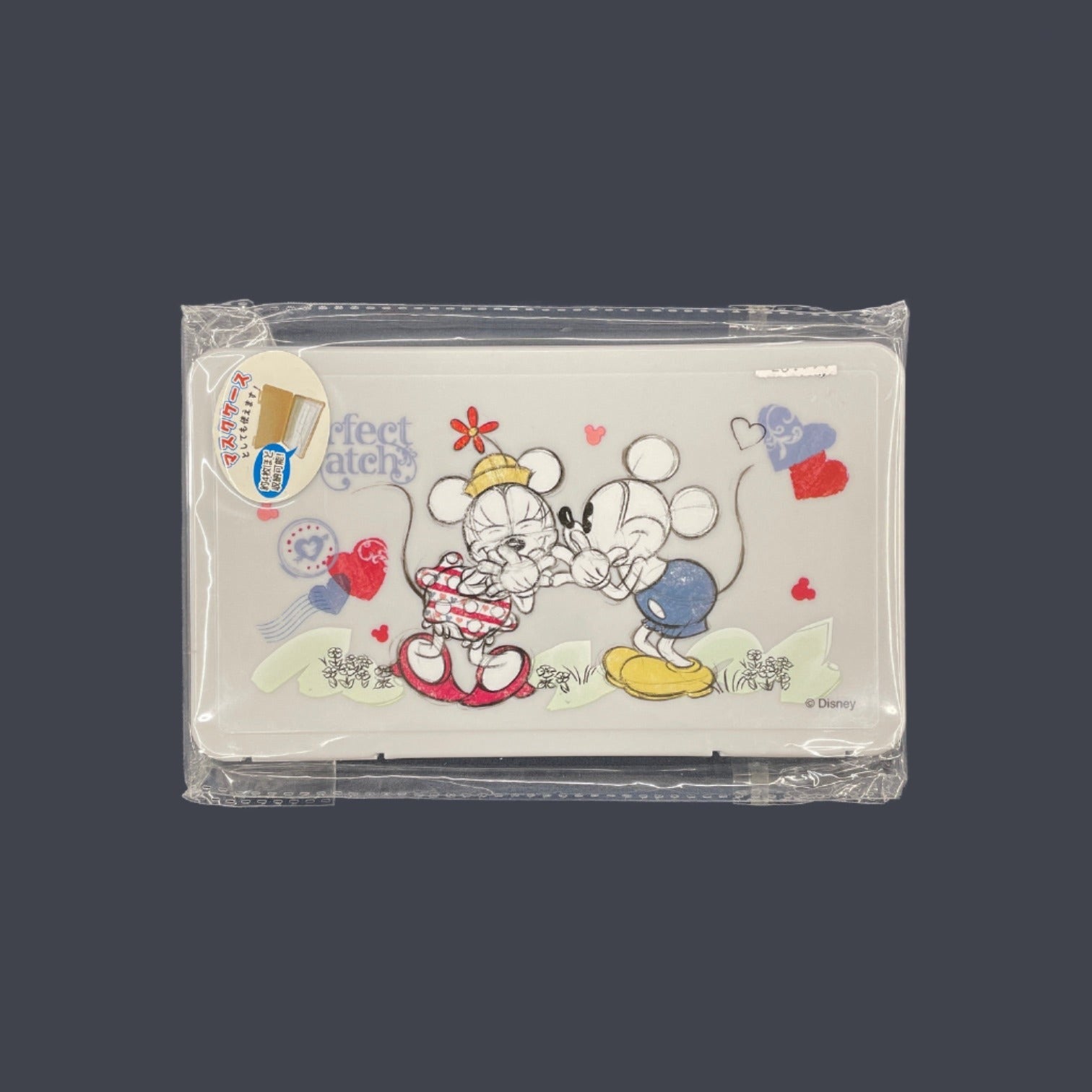 DISNEY Mickey & Minnie Mouse Grey Mask Case