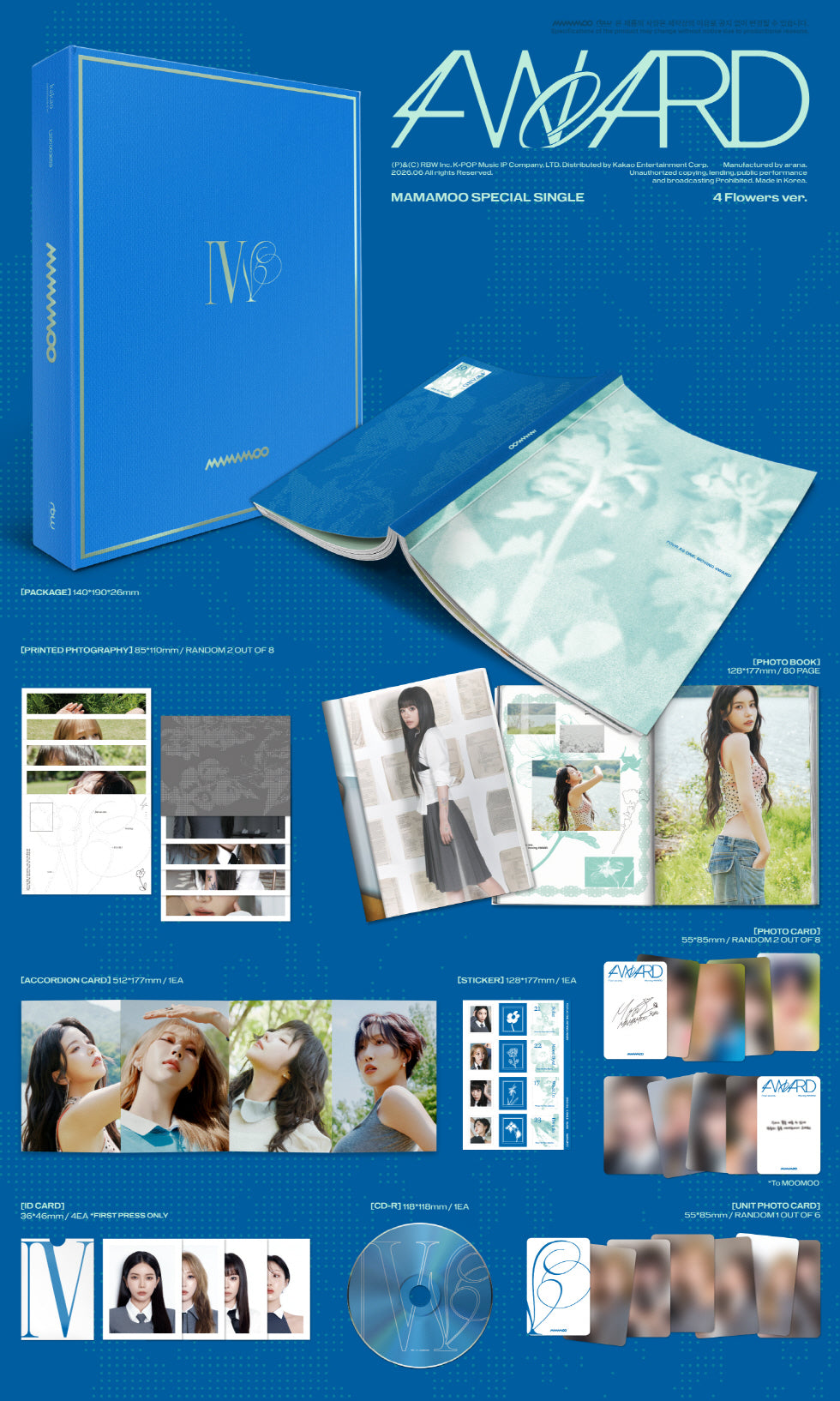 MAMAMOO SPECIAL SINGLE - 4WARD (4 FLOWERS VER.)