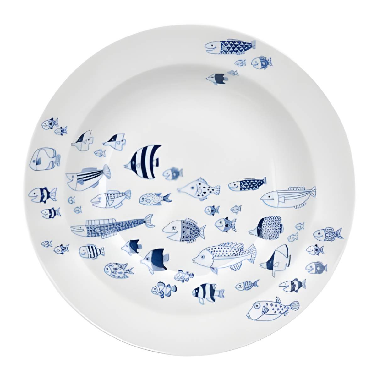 Fish Round Plate 24.5cm (Japan Edition)