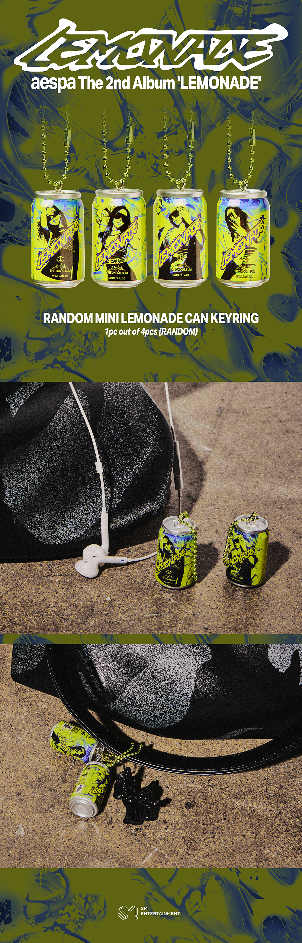 AESPA - [AESPA WEEK - MAKE IT LEMONADE MD] RANDOM MINI CAN KEYRING