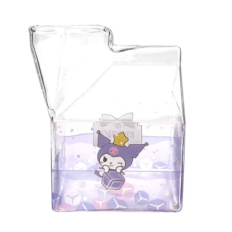 SANRIO© Milk Carton Glass Cup (Thailand Edition)