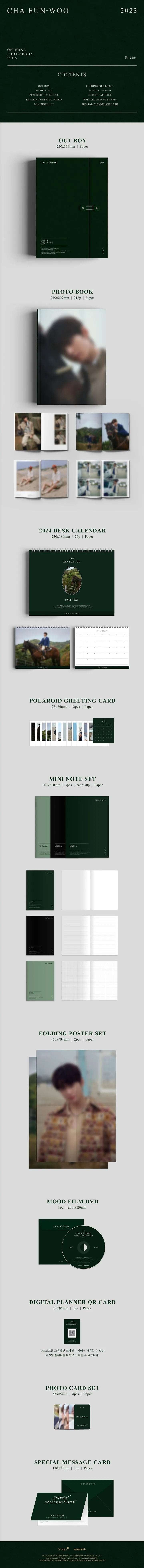 ASTRO : Cha Eun Woo 2023 Official Photo Book In L.A