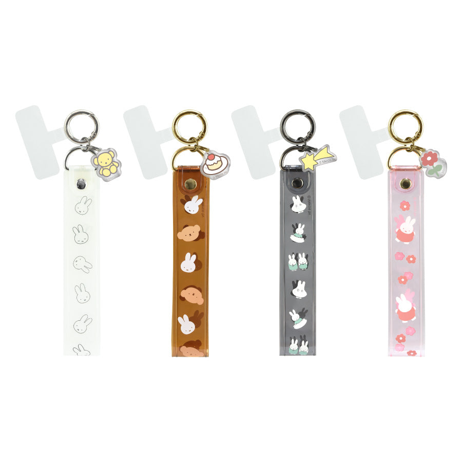 MIFFY© Clear Hand Strap Set With Multi Ring (Japan Edition)
