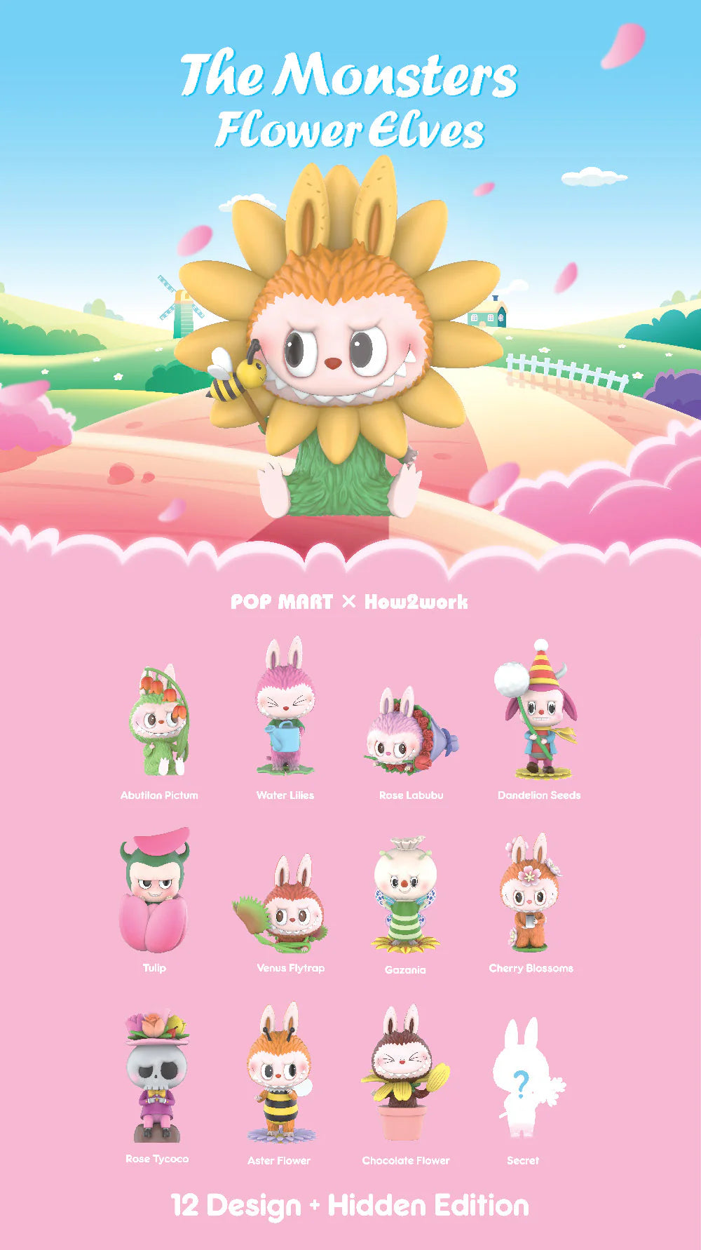 POP MART Authentic THE MONSTERS Labubu Flower Elves Mystery Box 12 Designs (1 Piece)