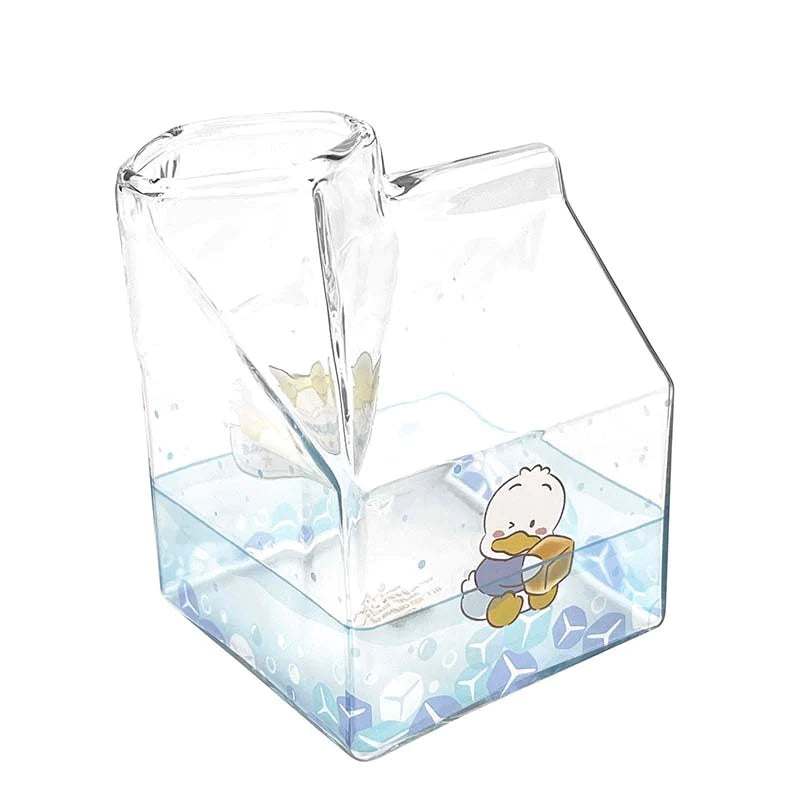 SANRIO© Milk Carton Glass Cup (Thailand Edition)