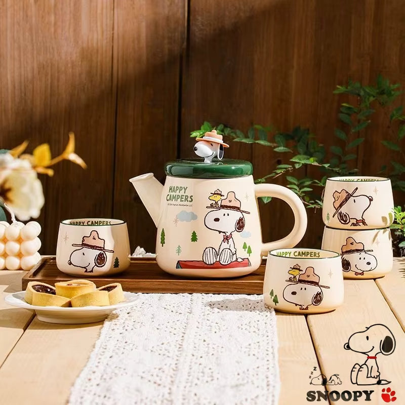PEANUT SNOOPY Authentic Happy Camper Tea Set