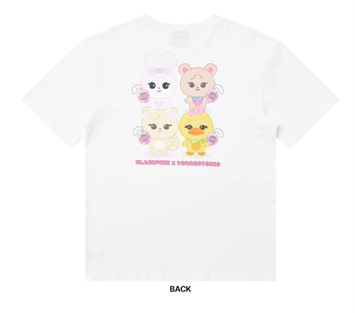 BLACKPINK X TAMAGOTCHI [TAMAGOTCHI] OFFICIAL MD BLACKPINK BASIC T-SHIRT_WHITE