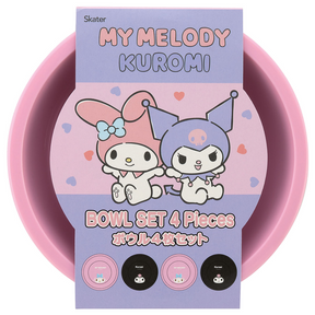 SANRIO© My Melody & Kuromi Bowl 4pcs Set