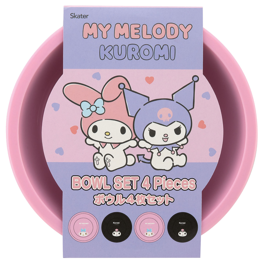 SANRIO© My Melody & Kuromi Bowl 4pcs Set