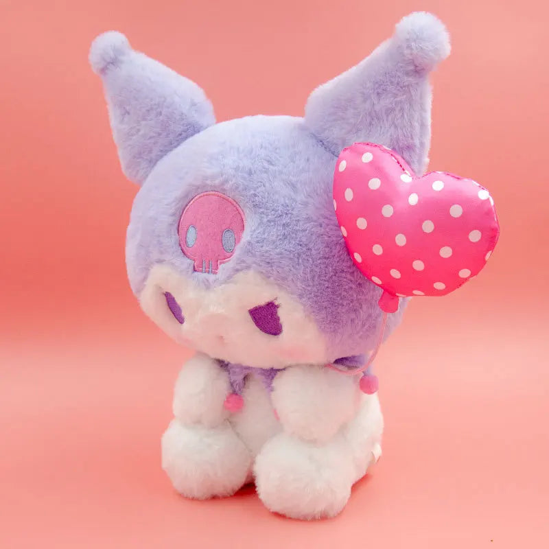 SANRIO Kuromi Authentic Plush With Heart Balloon 27cm