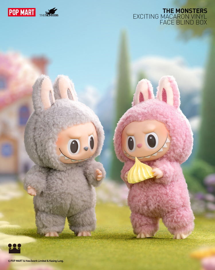 POP MART Authentic THE MONSTERS Labubu Plush - Exciting Macarons Mystery Box 6 Styles
