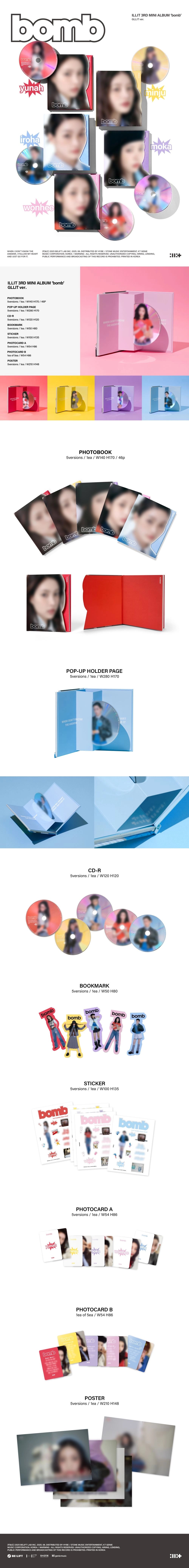 ILLIT 3RD MINI ALBUM - BOMB (GLLIT VER.)