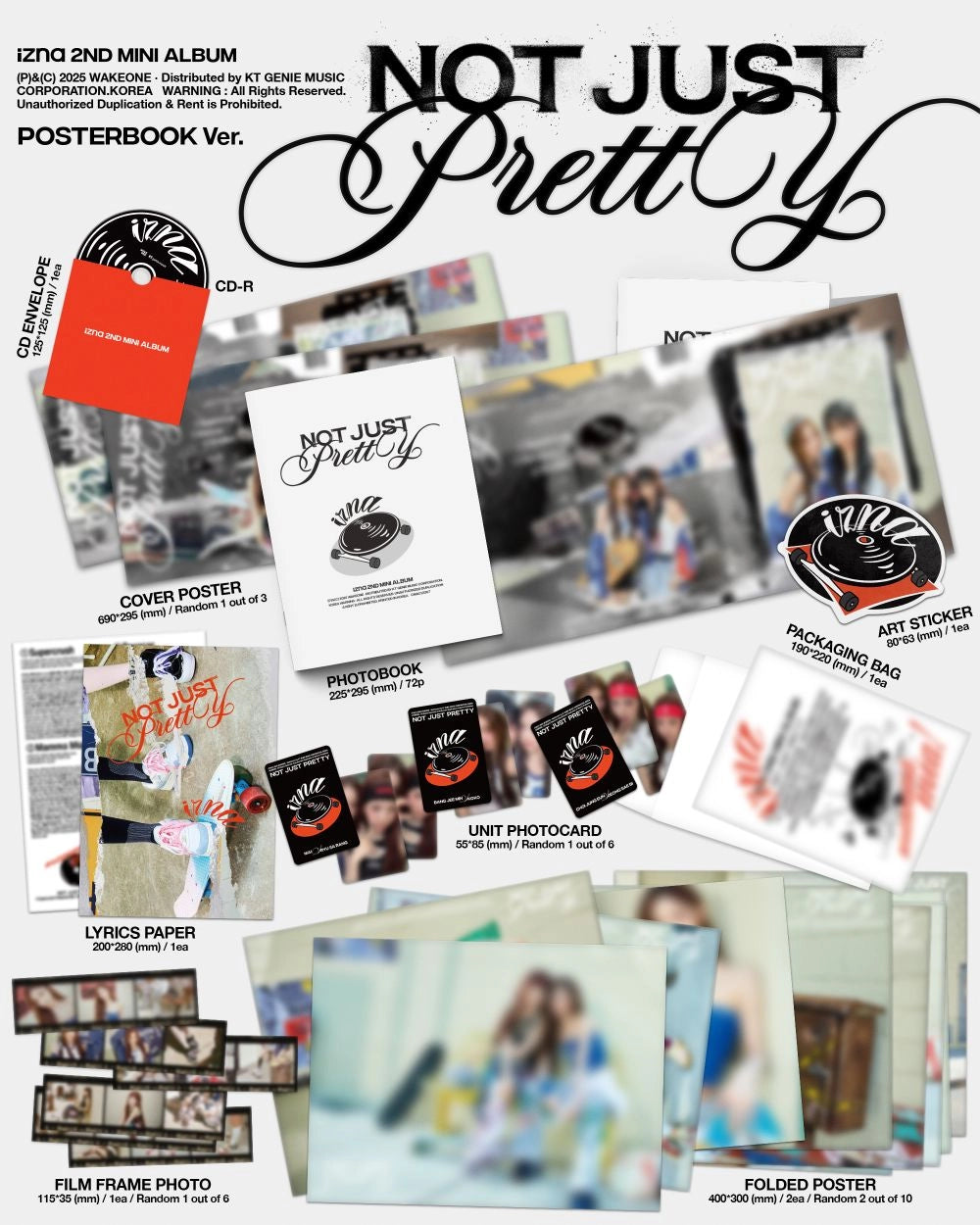 IZNA 2ND MINI ALBUM - NOT JUST PRETTY (POSTERBOOK VER)