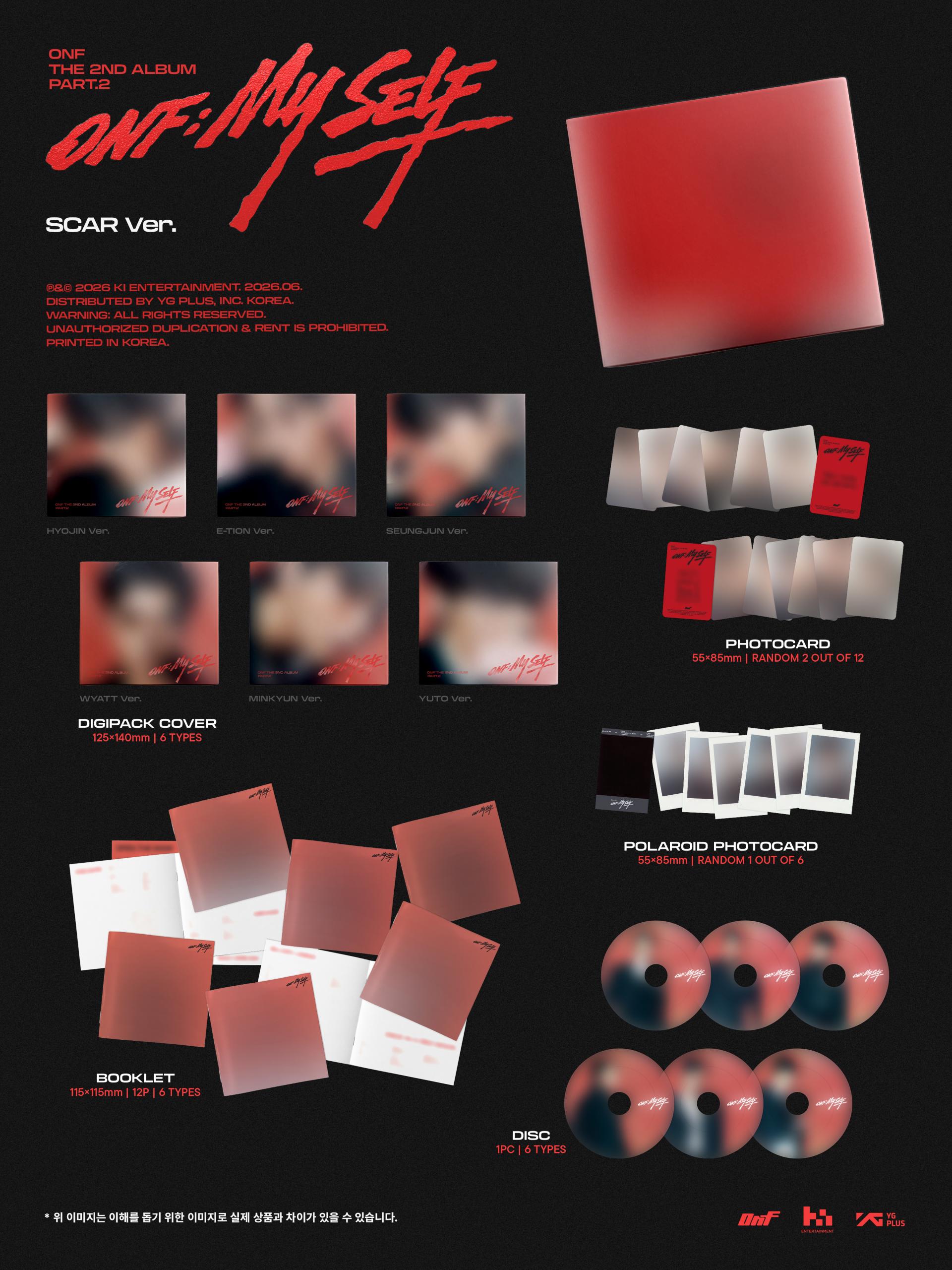 ONF 2ND ALBUM PART.2 - ONF:MY SELF (DIGIPACK VER.)