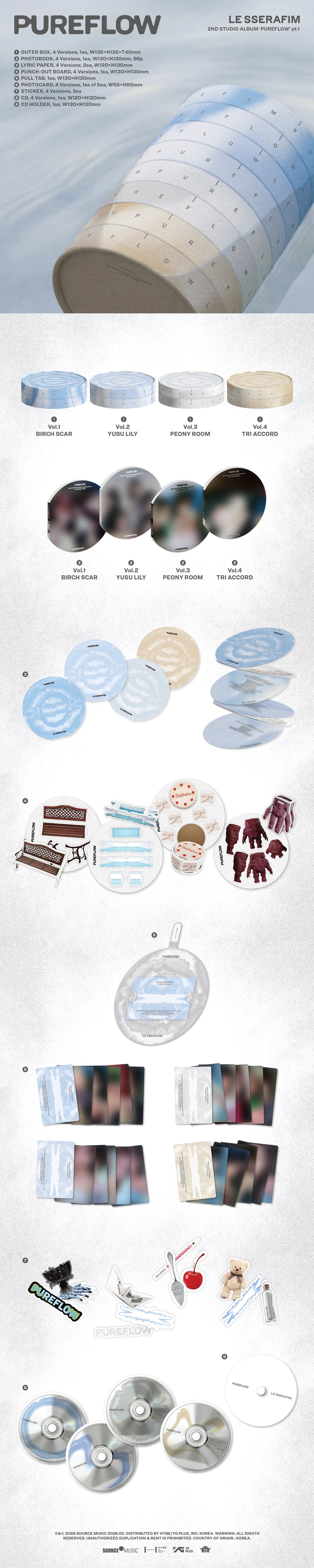 LE SSERAFIM 2ND STUDIO ALBUM - PUREFLOW PT.1