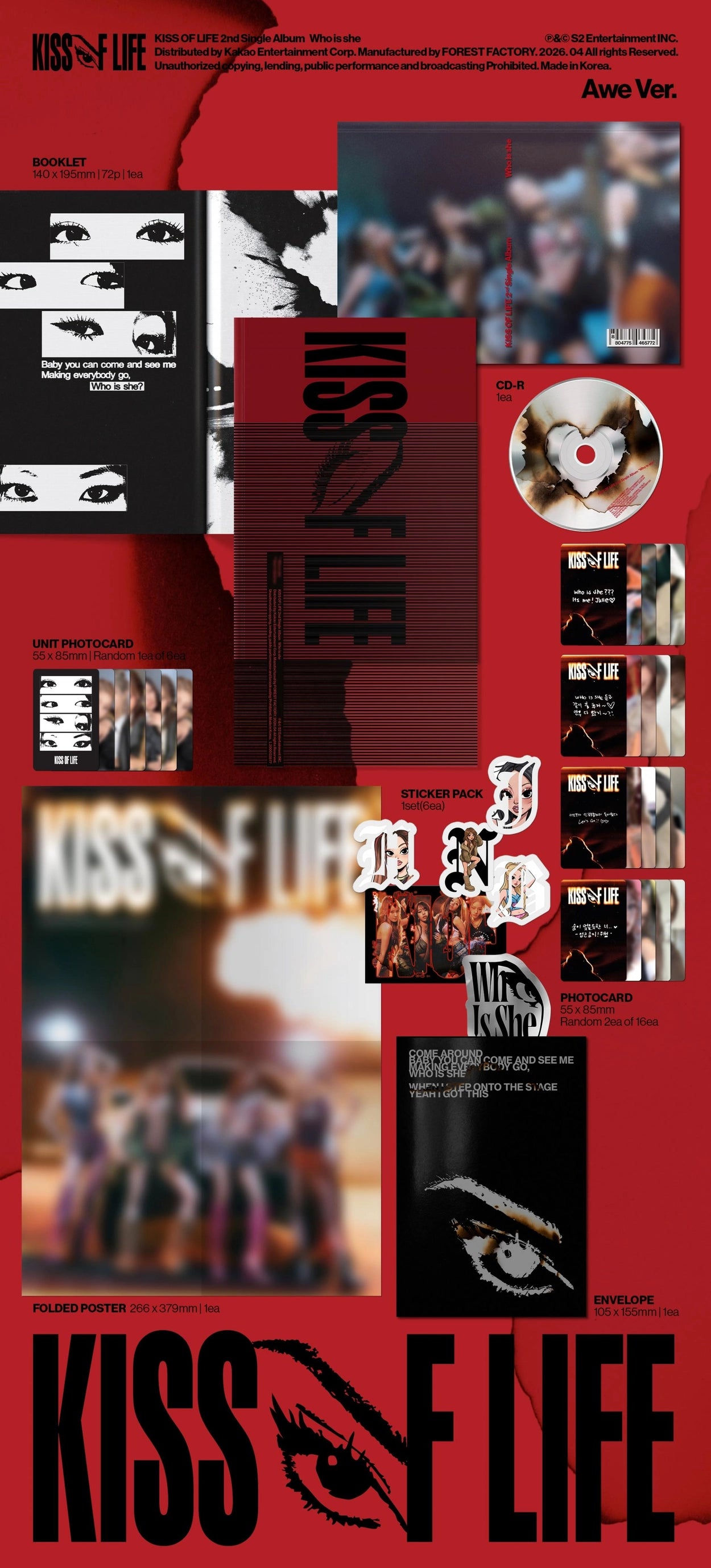 KISS OF LIFE 2ND SINGLE ALBUM - WHO IS SHE (AWE VER.)