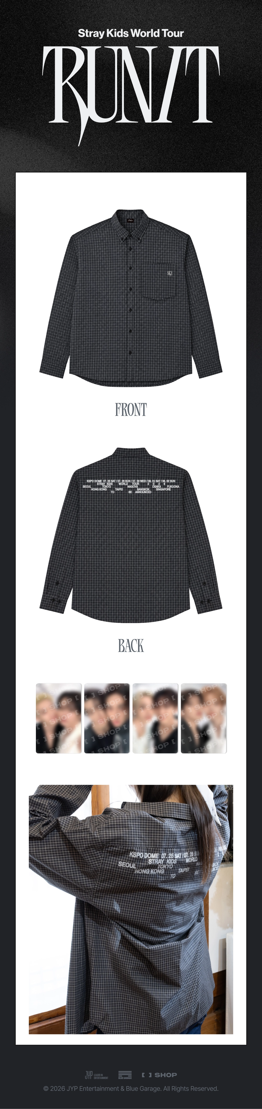 STRAY KIDS - [RUN IT SEOUL] CHECK SHIRT