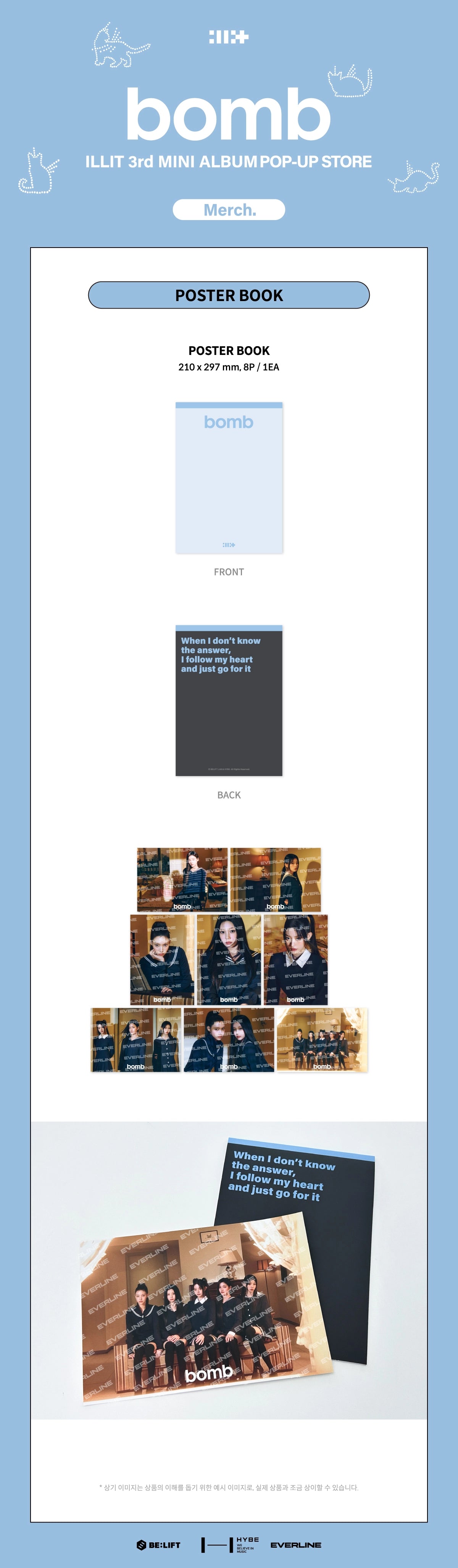 ILLIT - ILLIT 3RD MINI ALBUM 'BOMB' POP-UP STORE MERCH POSTER BOOK