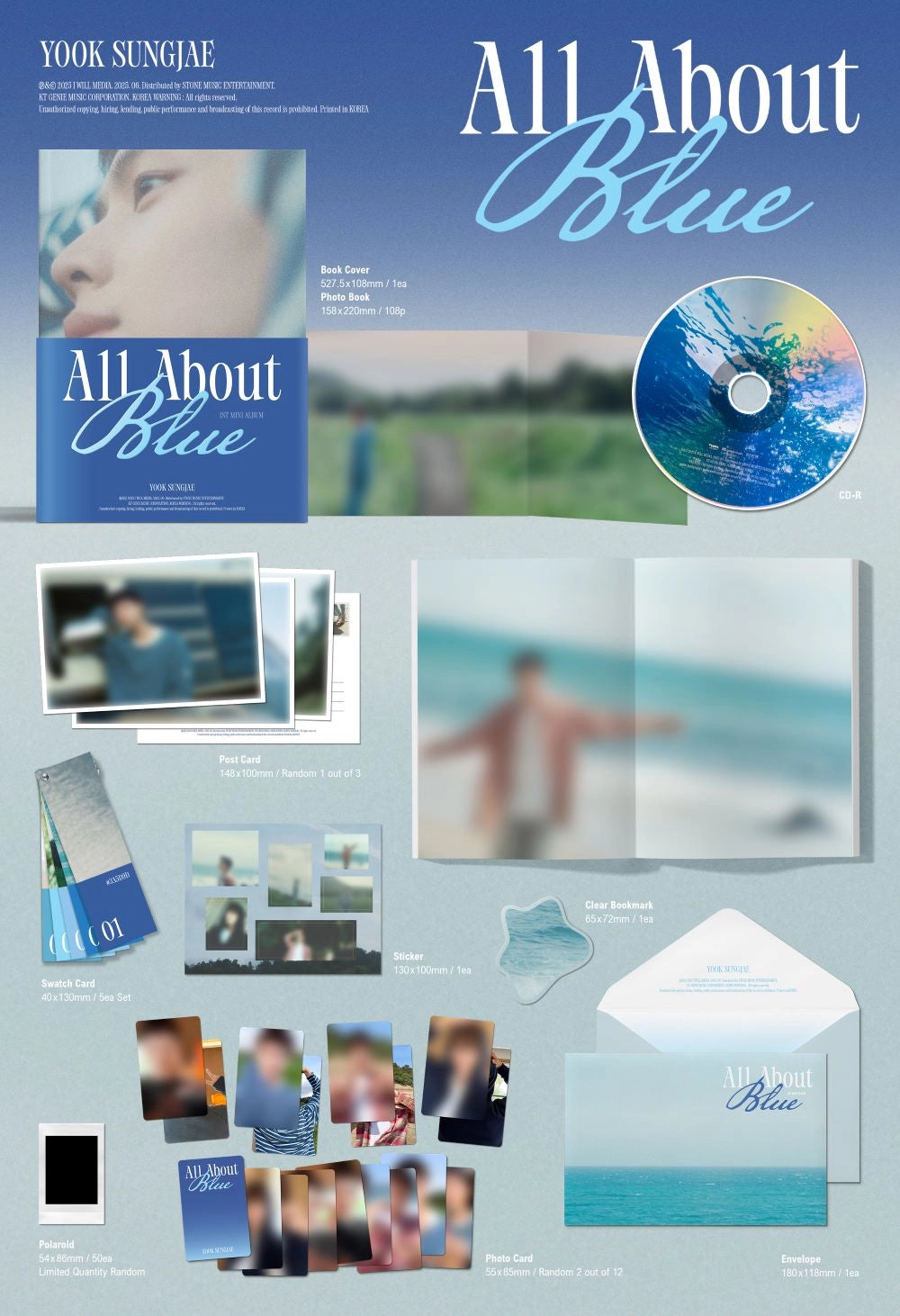 YOOK SUNG JAE 1ST MINI ALBUM - ALL ABOUT BLUE