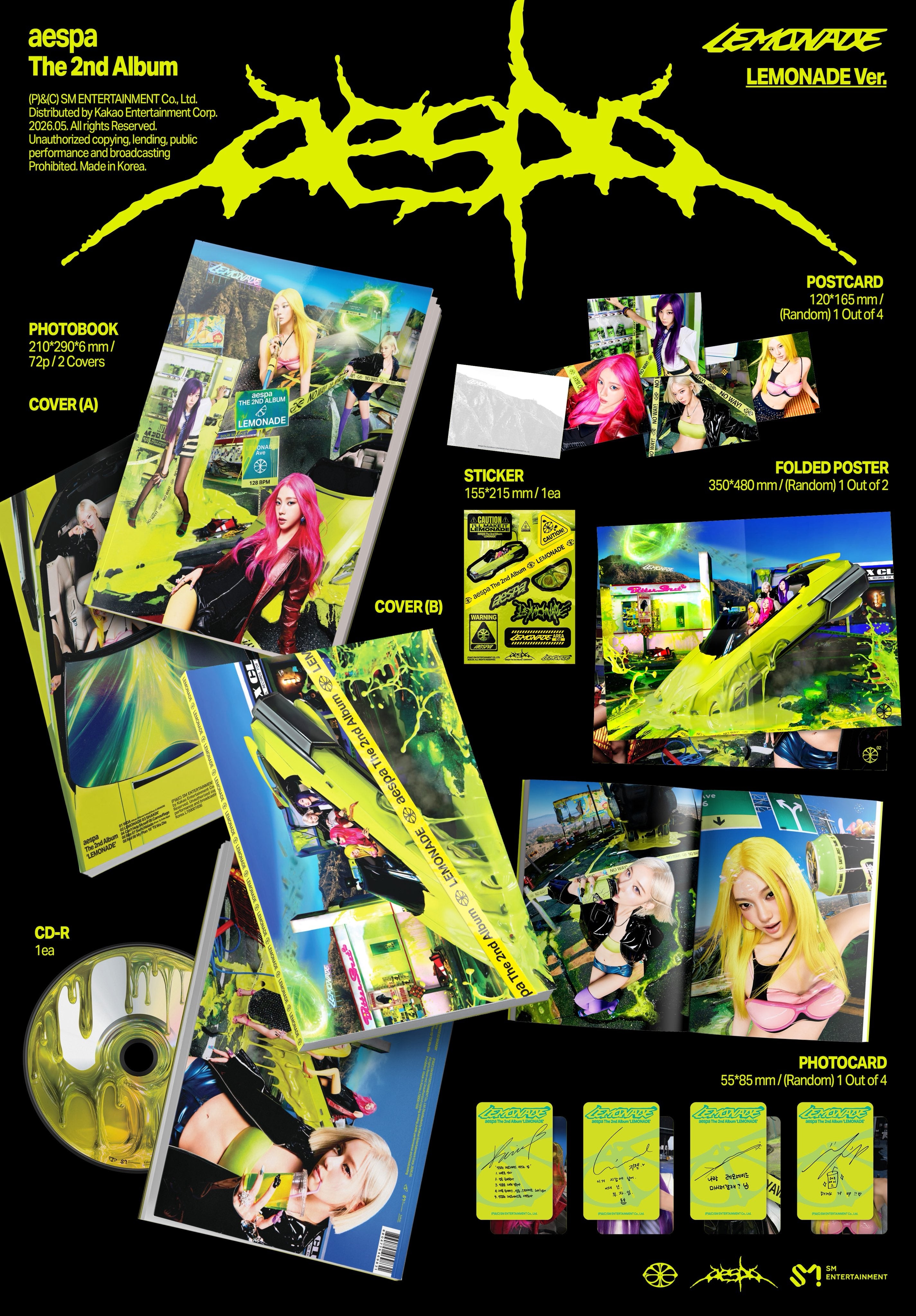 AESPA 2ND ALBUM - LEMONADE (LEMONADE VER.)