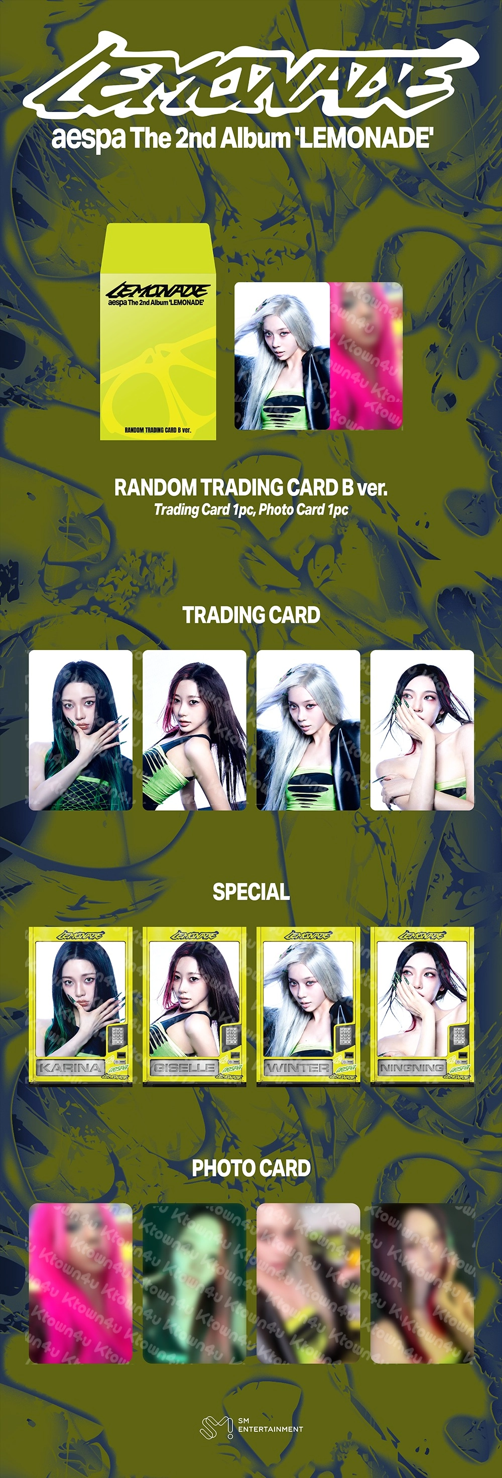 AESPA - [AESPA WEEK - MAKE IT LEMONADE MD] RANDOM TRADING CARD (LEMONADE Ver.)