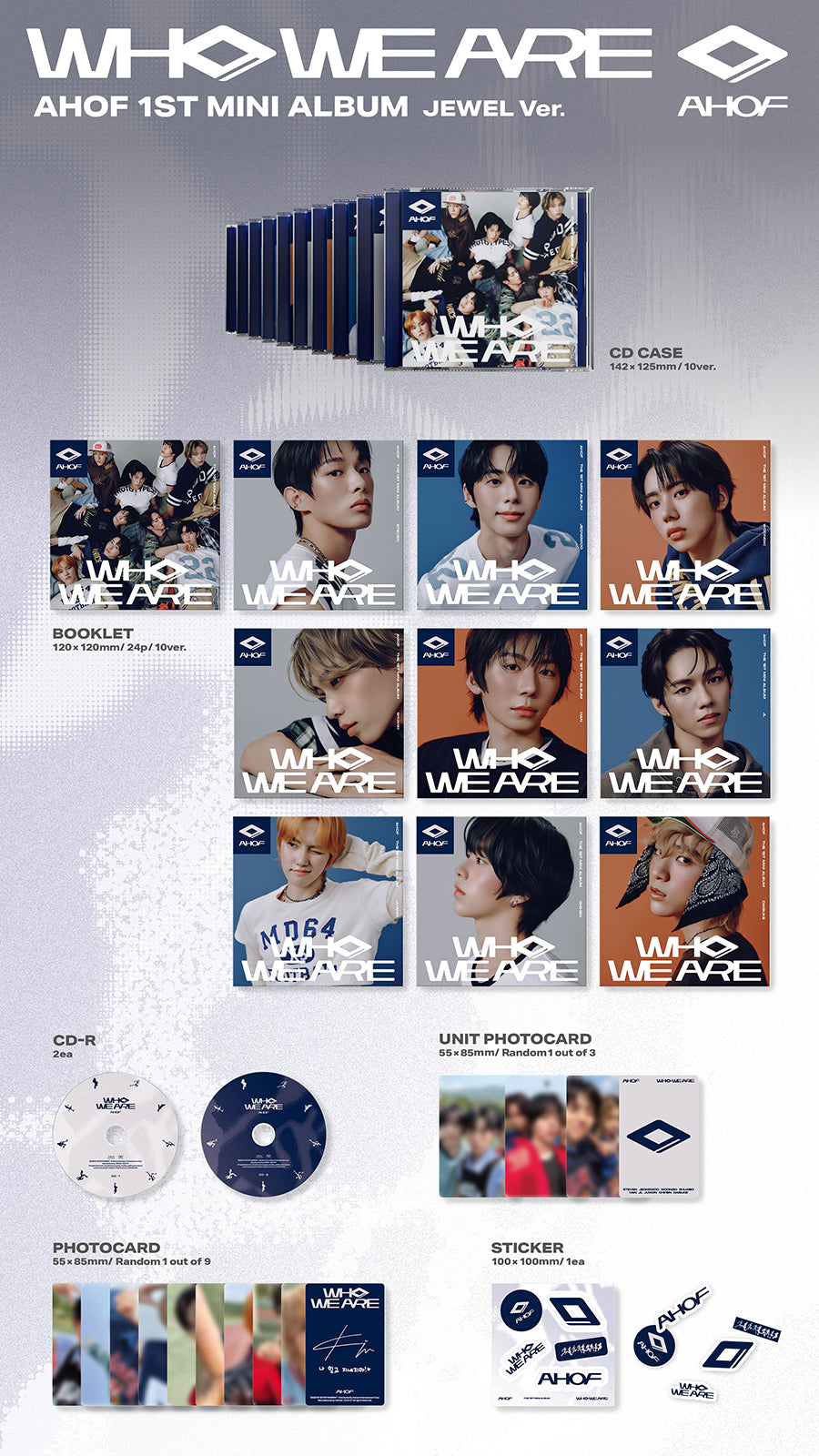 AHOF 1ST MINI ALBUM - WHO WE ARE (JEWEL VER.)(RANDOM COVER)