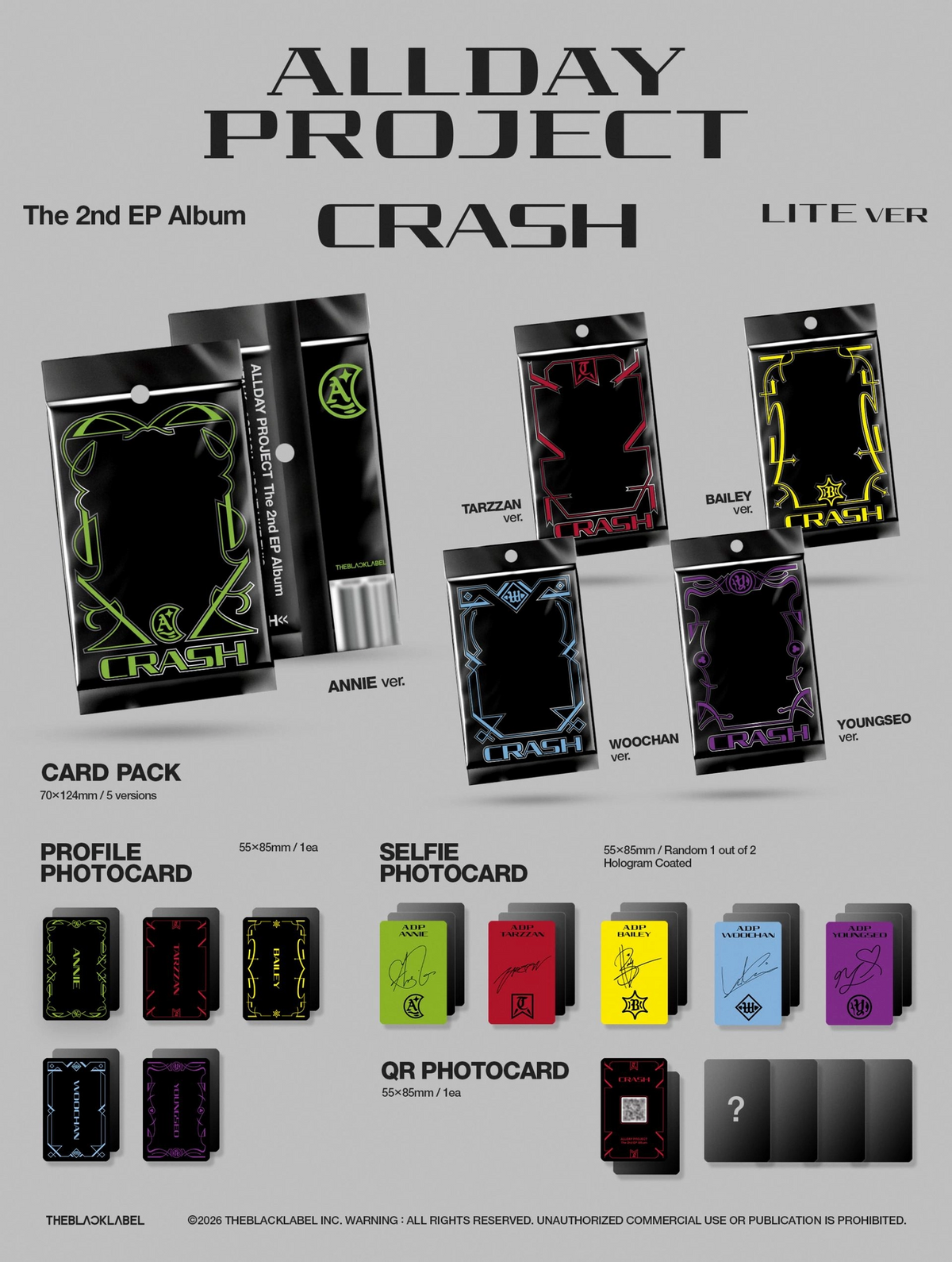 ALLDAY PROJECT - THE 2ND EP ALBUM [CRASH] LITE VER