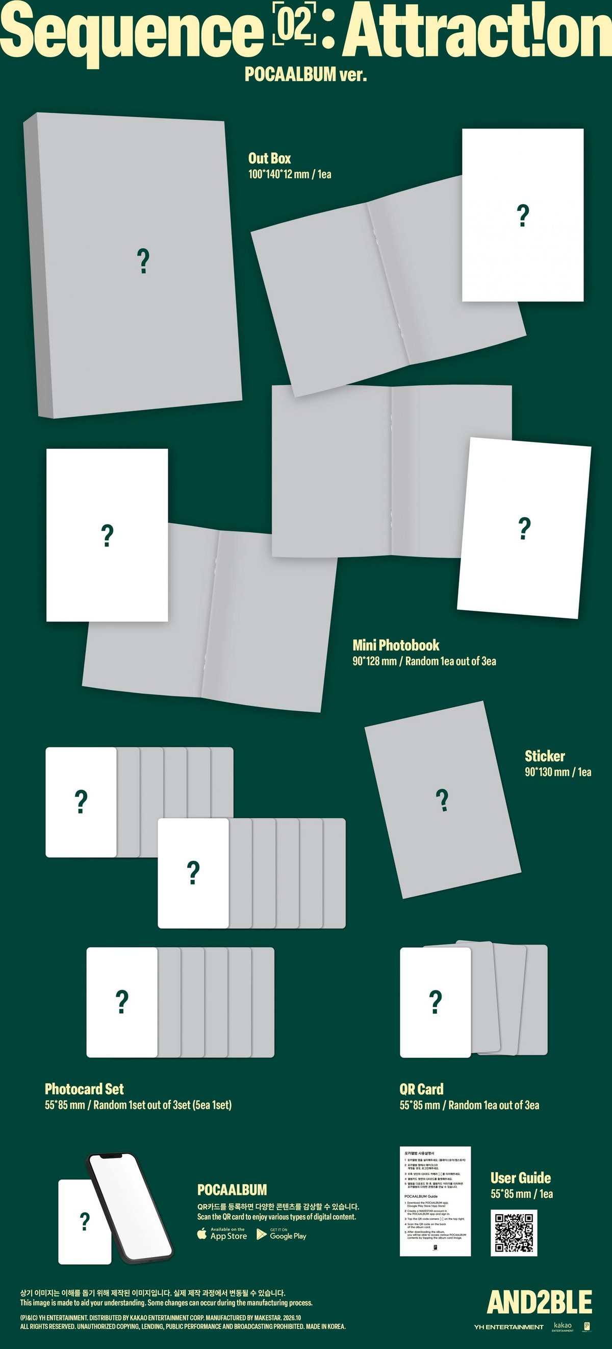 AND2BLE - 2ND MINI ALBUM [SEQUENCE 02: ATTRACTION] (POCA ALBUM VER)