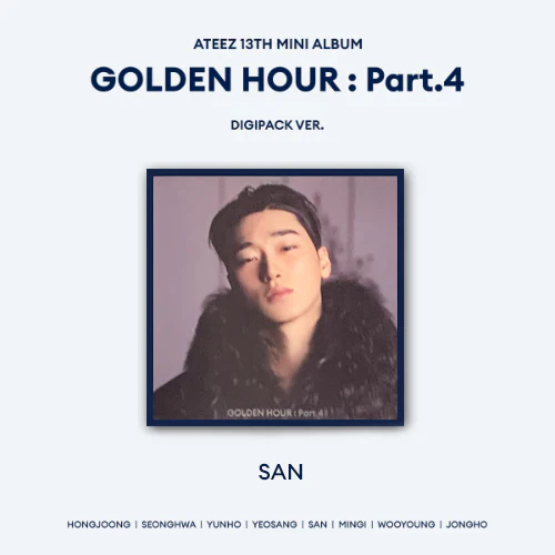 ATEEZ 13TH MINI ALBUM - GOLDEN HOUR : PART.4 (MEMBER DIGIPACK VER)